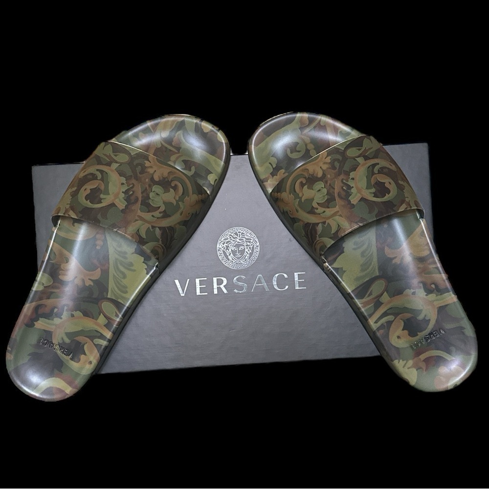 NIB Versace Camo Slides​​